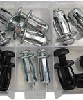 Heavy Duty Expansion Nut Kit For M4 M5 M6 Petal Jack Rivet Nuts With Durable Metal Build, Easy Install, screw-in fasteners in plastic case