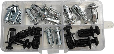 Heavy Duty Expansion Nut Kit For M4 M5 M6 Petal Jack Rivet Nuts With Durable Metal Build, Easy Install, screw-in fasteners in plastic case