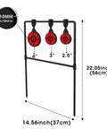Heavy Duty Auto Reset Spinner Target For Centerfire Handguns Up To 44 Magnum Three Eighths Inch Thick Steel Target with 4 3 2.5 Inch Plates
