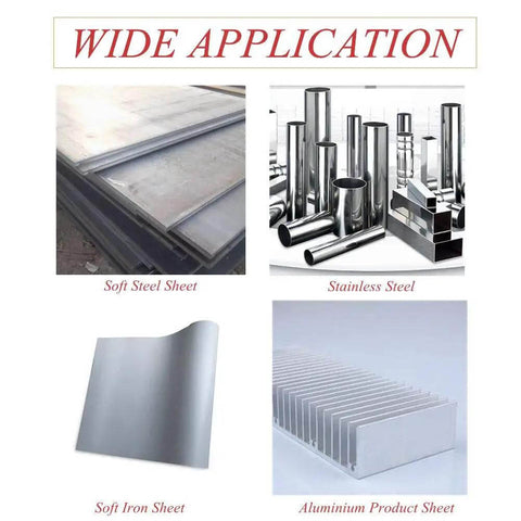 Wide application of power sheet metal cutter head for electric drill on various materials: soft steel, stainless steel, iron, aluminum.
