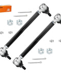 Two Piece Golf Cart Steering Tie Rod End And Shaft Kit For TXT Medalist Marathon 1994 2001 Fits Gas And Electric Carts, shown with shafts and ends