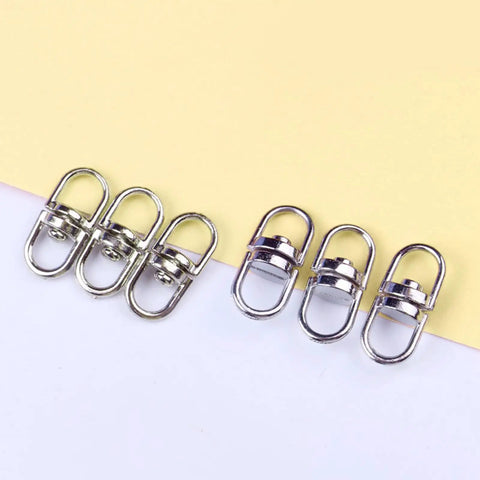360 Degree Swivel Key Ring Connectors Set With Double Opening Clasps Zinc Alloy Spinner Clips For Lanyards Backpacks Jewelry Diy Keychain Making Accessories No Tangle Design, 0.78 x 0.31 in zinc alloy