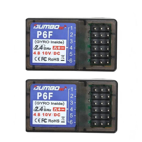X4 RC Remote Transmitter With P6F Receivers, 2.4GHz 4 Channel Radio Control For RC Cars Boats Tanks And Models, dual P6F receivers