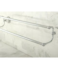 Victorian Dual Towel Bar 24 Inch Polished Chrome High Quality Brass Construction Wall Mount Bathroom Accessory