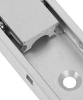 Close-up of smooth drawer slide rails for cabinets and dressers, stainless steel and light duty aluminum 60mm, detachable glides.