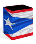 Puerto Rico Flag Pen Holder Desk Organizer with PU Leather Finish