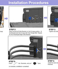 Installation guide for Heavy Duty Truck Bed Extender Mounting Brackets Kit For Toyota Tundra 2007 To 2025 showing steps and brackets.