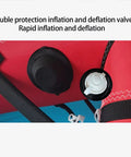 Close-up of inflation and deflation valve on Inflatable Wing Surfboard Kite For Foil Wing Surfing And Handheld Kitesurfing
