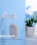Heavy Duty 4 Piece Bathroom Hardware Set Wall Mounted White Stainless Steel Robe Hook with blue wall and flowers