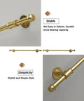 Built Tough Indoor Outdoor Stair Handrail Gold Wrought Iron Banister With Rust Resistant Coating, stable wall mount visible.