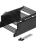 Components of Heavy Duty 5 Gallon Water Jug Organizer Rack Freestanding 4 Tier Bottle Storage unassembled.