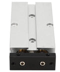 Dual Rod Double Acting Air Cylinder In Aluminum Alloy For Industrial Automation Systems Compact Pneumatic Actuator With High Lateral Load Capacity TN10X20 Hard Oxidized Finish, front view