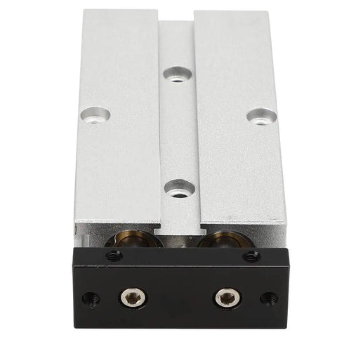 Dual Rod Double Acting Air Cylinder In Aluminum Alloy For Industrial Automation Systems Compact Pneumatic Actuator With High Lateral Load Capacity TN10X20 Hard Oxidized Finish, front view