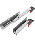 Undermount Drawer Slides With Soft Close And Full Extension 10 Inch Cold Rolled Steel Bottom Mount shown from side angle