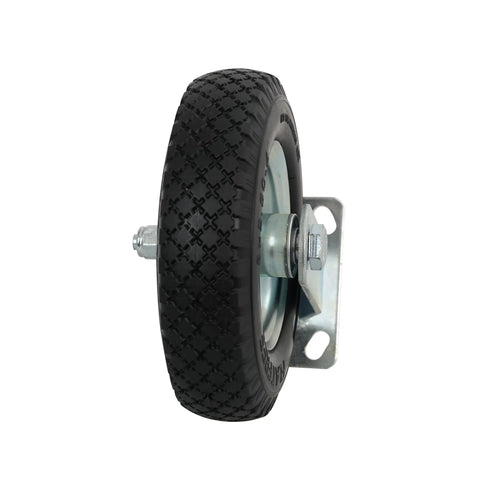 Rock Solid 8 Inch Flat Free Foam Filled Rubber Rigid Caster Packing 250 Pound Capacity And Double Ball Bearings For A Slick Roll And Zero Floor Scratches On Any Site