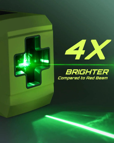 Self Leveling Green Laser Level With Cross Lines For Picture Hanging And Construction, vertical and horizontal projection