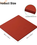 Red 15x15 Inch Silicone Heat Press Pad 0.3 Inch Thick For Heat Transfer Machine Durable Replacement Pad with thickness measurement