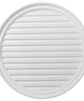 Round Gable Vent Louver Functional Exterior Vent 30x30 Inches Endurathane Urethane Lightweight Yet Durable Factory Primed