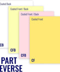 Carbonless Form Paper 4 Part Set 8.5 x 11 Inches Reverse Paper With Goldenrod Pink Canary White Sheets in four layers