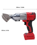 Focket Cordless Metal Shear Heavy Duty Electric Scissors With 360 Pivoting Head and Led Light, showing metal cutting blade and ergonomic grip.