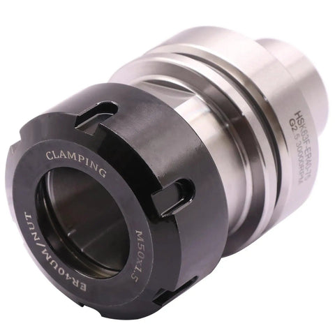 Steel Collet Chuck Tool Holder For CNC Milling Machines ER40 To 70L Heavy Duty 20CrMnTi steel close-up with clamping nut