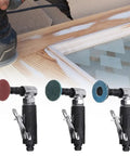 Straight Shot 1/4 Inch Air Angle Die Grinder With 90 Degree Powerhead And Four Collets, pneumatic machine with sanding discs.