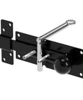 Built Like A Tank Heavy Duty Steel 2 Way Slide Bar Gate Latch Rock Solid Fence Gate Lock with exterior access and twist knob.