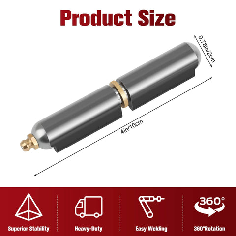 Six Pcs Weld On Bullet Barrel Hinges For BBQ Smoker Carbon Steel Heavy Duty Weldable Hinges Four Inch For Swing Doors Trailers And Ramps Durable Steel Construction