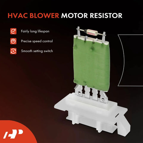 Front HVAC Blower Motor Resistor for Volkswagen VW 1K0959263A, close-up view showing green component and terminals