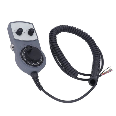 Electronic CNC Handwheel Controller with Emergency Stop, ABS Handwheel for Precise 0-5 kHz Feedback, 5V-26V Power Supply