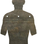 AR500 Combatant Silhouette Target 18 Inch By 30 Inch Three Eighths Inch Thick Unpainted Steel Shooting Target For Pistol And Rifle Calibers