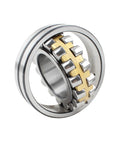 Heavy Duty Self Aligning Spherical Roller Bearing Series 222xx Pro Grade Industrial Replacement For High Speed Motors Built Different With No Sweat Maintenance, close-up view showing steel and brass components.
