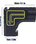 Table Saw Dust Collector Adapter 2.5 Inch Dust Port Connector With Tool Free Installation And Dual Dust Bag Hooks, side view