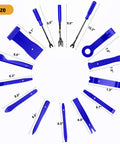 Comprehensive 238 Piece Trim Removal Tool Kit With Auto Push Pin Bumper Retainer Clips And Panel Pry Tools layout
