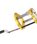 Boss Level Router Lift Base For Woodworking Tables Rock Solid Aluminum Alloy with height adjustment lever and smooth slide.