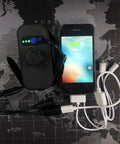 Kickass Slick IPX7 8.4V Rechargeable Battery Pack For Bikes And Cycling Headlamps with USB output and connected phone