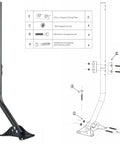Adjustable Antenna Mounting Pole For Outdoor Wall Or Eave Installations With Heavy Duty Weatherproof Steel Bracket display