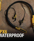 Heavy Duty Bluetooth Neckband Headphones for Jobsite Use with 30 Hour Runtime and Noise Isolation and Secure Magnetic Wireless Earbuds