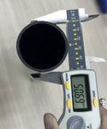 Heavy Duty Black PVC Rigid Tube 2 Inch Round Pipe measured at 50.89mm diameter for wiring and plumbing jobs.