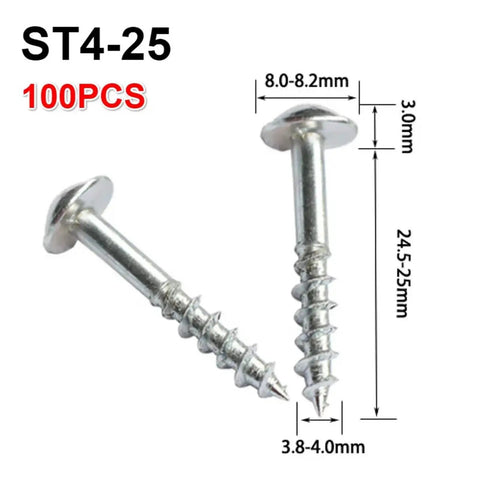 100Pcs Pocket Hole Screws Set For Woodworking Self Tapping Oblique Hole Galvanized Screws ST4-25 And ST4-38 Fits 12 To 25mm Wood