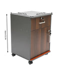 Slick Locking Vertical File Cabinet With Smooth Glide Casters And Ample Under Desk Storage Space, 40x36x58 cm, MDF material.