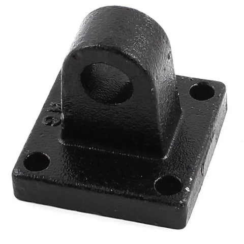 Metal Pneumatic Cylinder Rod Pivot Clevis Mounting Bracket Gear With 4 Bolt Holes And Foot Flange Mounting Kit For SC CA Air Cylinders 50x50mm Base Heavy Duty Industrial Grade Mounting Hardware, black metal base