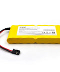 2-Pack 9.6V 1000mAh Ni-Cd Flat Type Battery Pack For Futaba Transmitters, yellow 8-cell side by side design with plug connector