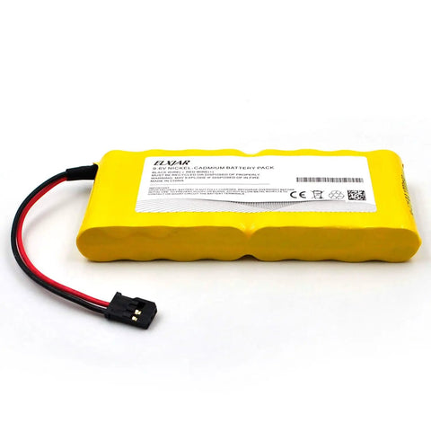 2-Pack 9.6V 1000mAh Ni-Cd Flat Type Battery Pack For Futaba Transmitters, yellow 8-cell side by side design with plug connector