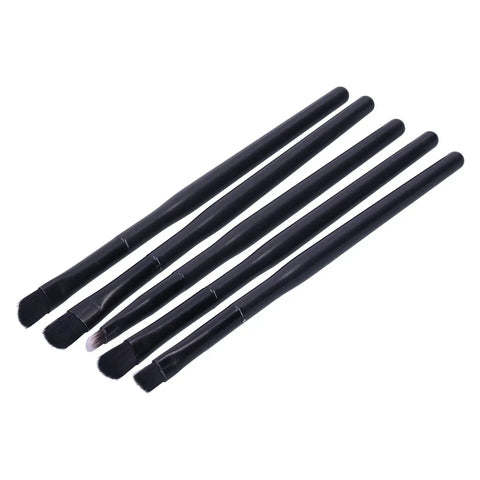 Watch Cleaning Brush Set With Storage Box 5 Piece Soft Bristle Gear, durable plastic handles, arranged in a row
