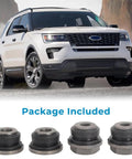 Ford Explorer Rack And Pinion Bushings Kit Four Piece Upgrade For 2010 2011 2012 2013 2014 2015 Models, Heavy Duty Alloy Bushings