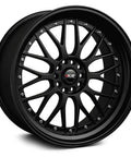 Side view of Flat Black XXR 521 Series 17x7 Wheels With 5x100 And 5x114.3 Bolt Pattern, alloy rim for cars and trucks.