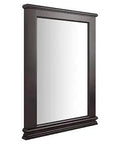 Portsmouth Wall Mirror In Dark Chocolate Finish With Solid Poplar Frame Transitional Style Rectangle Bathroom Vanity Mirror Coordinates