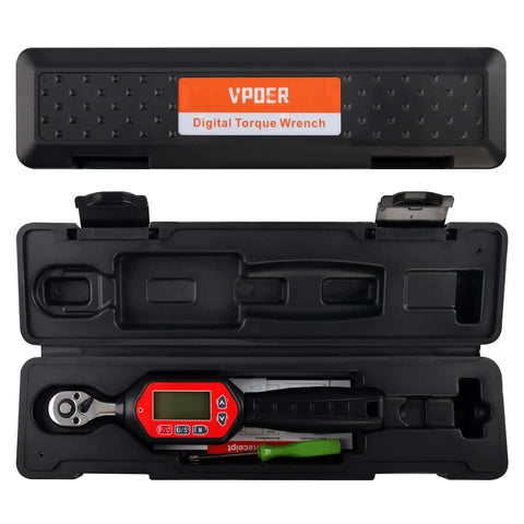 Digital Torque Wrench 1/4 Drive With Buzzer And LED Calibrated No Nonsense Precision 0.22 To 7.37 Ft Lbs in case
