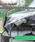 Tough As Nails Magnetic EV Charger Port Cover For Ford F-150 Lightning 2022 Through 2025 Waterproof Weather Resistant Electric Vehicle Charger Plug Protector Gloss Black, shown on vehicle.